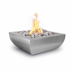 Avalon Fire Bowl – Hammered Patina & Stainless Steel
